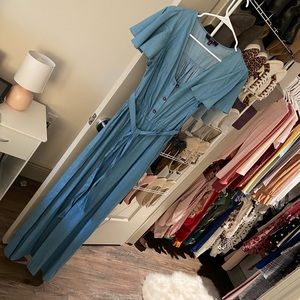 NEVER WORN chambray short sleeved jumpsuit